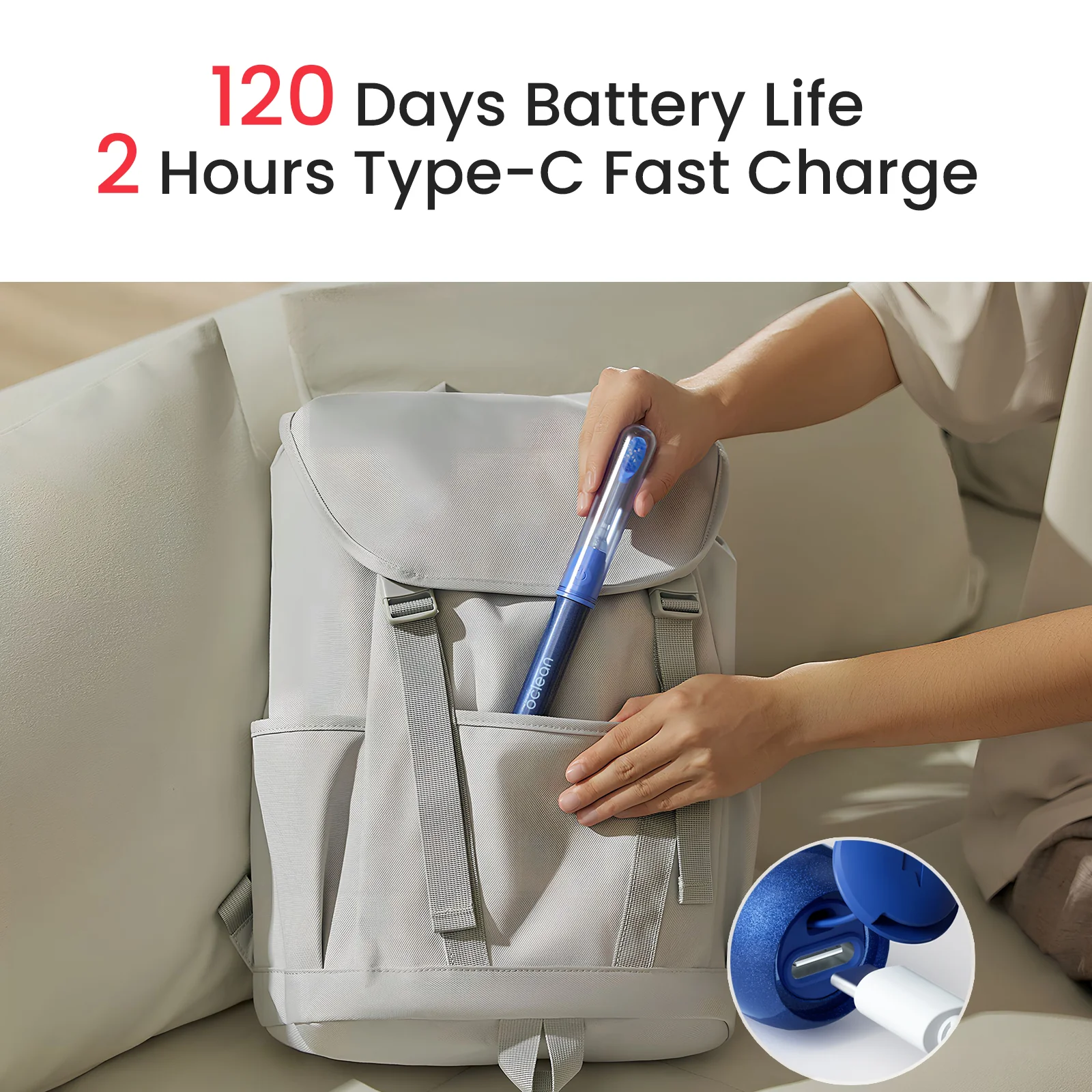 Oclean Ease Travel Electric Toothbrush - Image 4