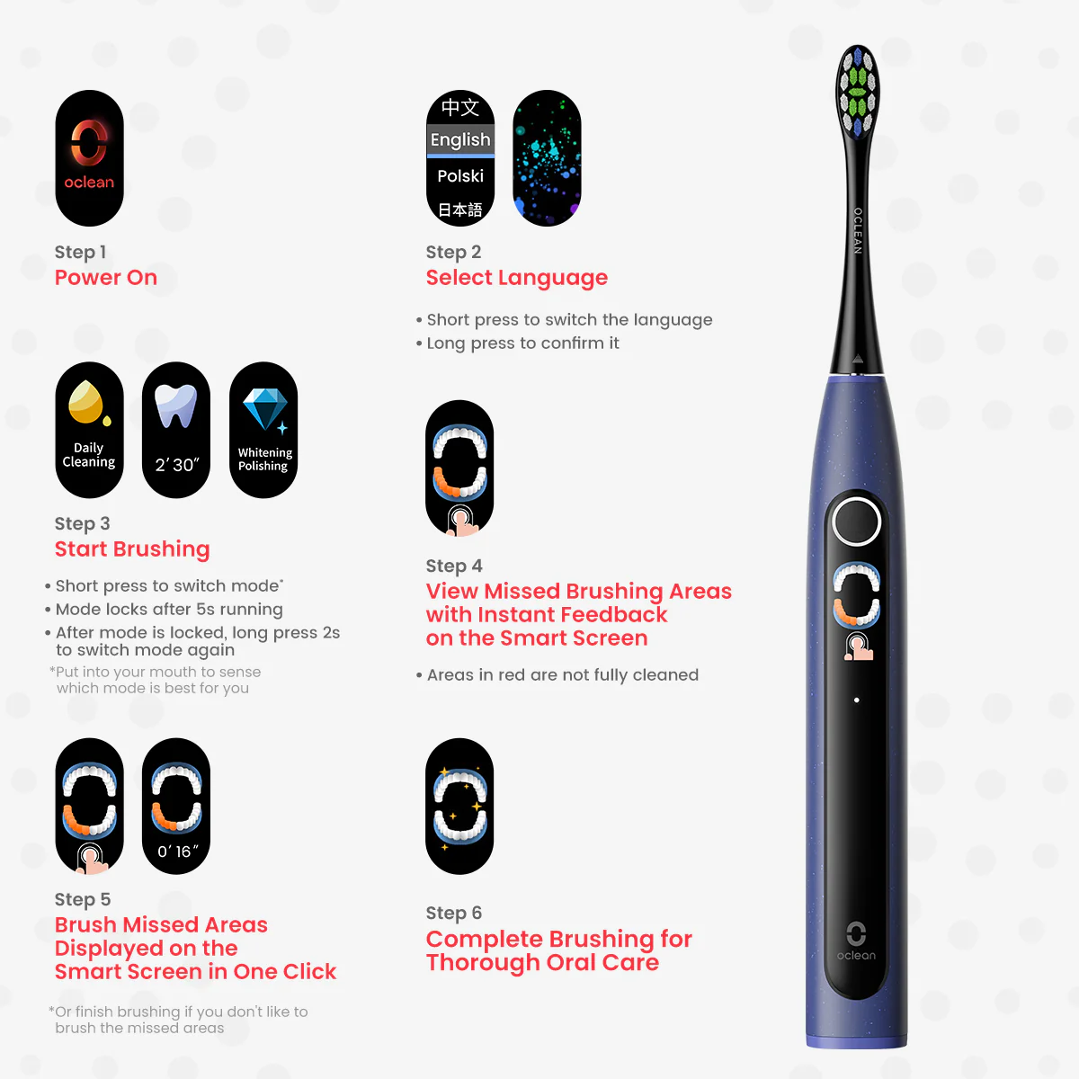 Oclean X Lite Sonic Electric Toothbrush - Image 8